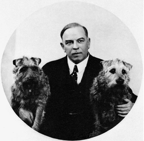 William Lyon MacKenzie King with two dogs